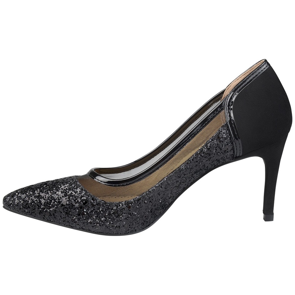 NWOT Black sparkly glittery heels sz. 7 1/2